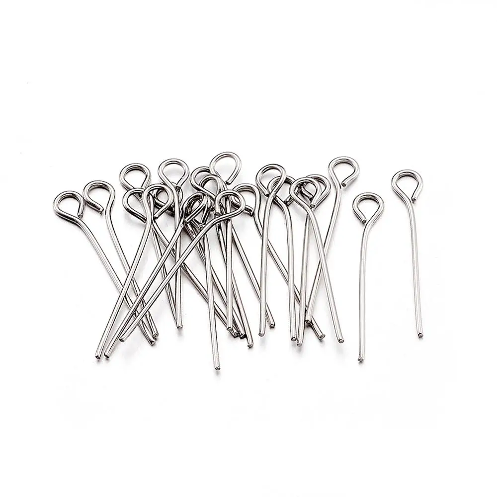 100/200 шт. шпильки из нержавеющей стали 20 мм 30 40 50 Eyepins изготовление ювелирных