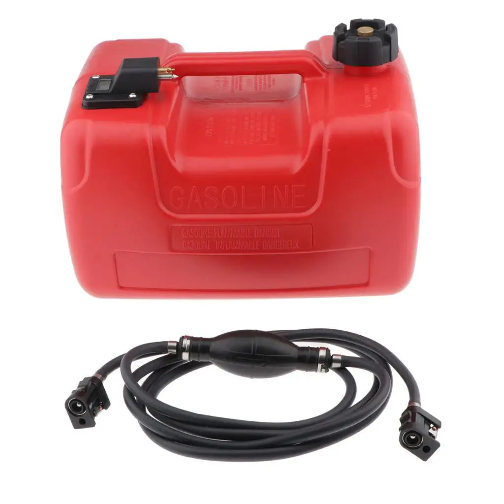 Boat Fuel Tank (3.2 Gallon/12L) - Portable Boat Yacht Engine Marine Outboard Fuel Tank Oil Box With Connector