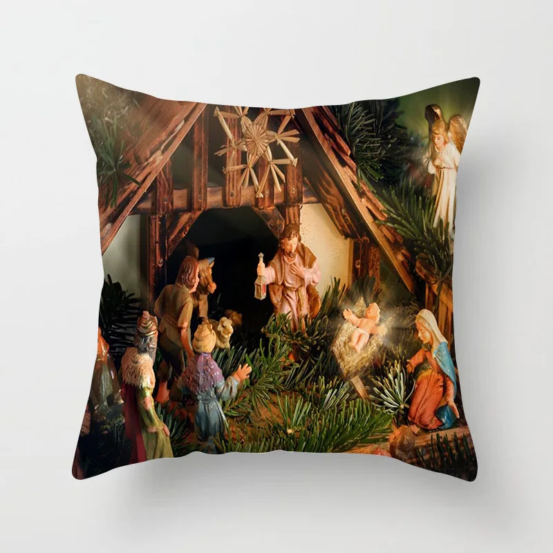 2 Lychee чехол для подушки серии Jesus 45x45 см, Винтажный чехол для подушки для спальни, дома, дивана, наволочка - Цвет: 2