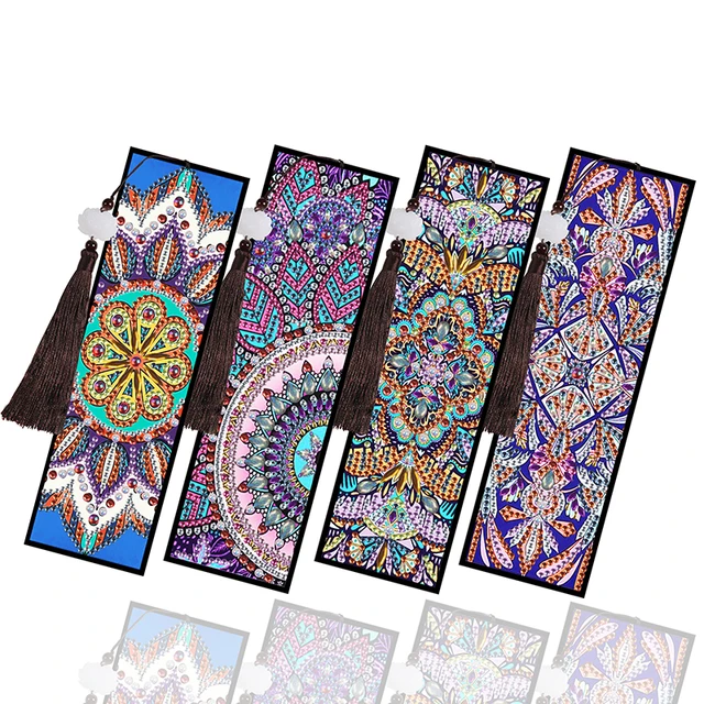 Diamond Painting Bookmark Diamond Art Bookmarks Cross Stitch Embroidery Kit  Special Shaped Drill for Adults DIY