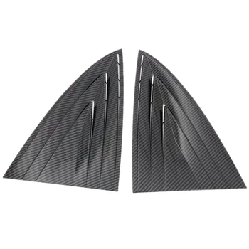 

For Tesla Model 3 2018 2019 Car Abs Rear Tail Spoiler Side Wing Window Bezel Trim Stick Panel 2Pcs