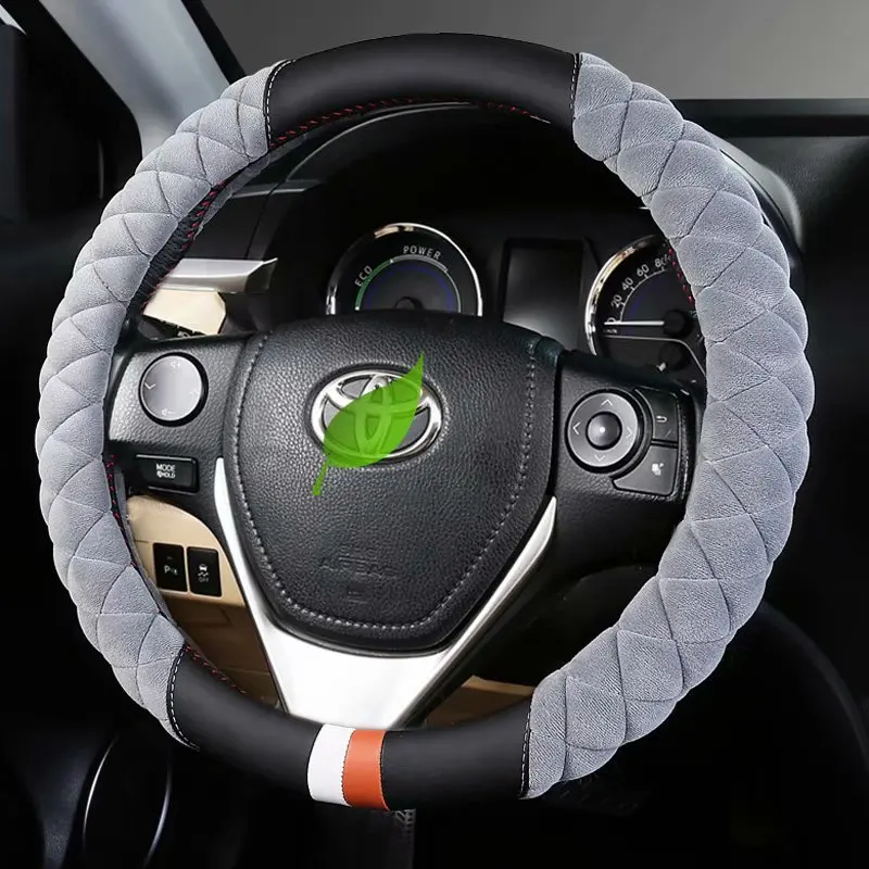 Плюшевый теплый автомобильный чехол на руль для Toyota Auris Avalon Aygo Vios Vitz Yaris Mark X Hilux Avanza Noah Prius Rush Wish rav4