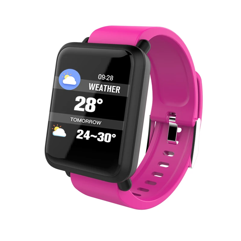 rose red Schnoah Смарт-часы для женщин и мужчин Smartwatch WhatsApp Facebook сообщение напоминание о звонке для Apple Xiaomi Huawei Android ios Телефон - Цвет: rose red