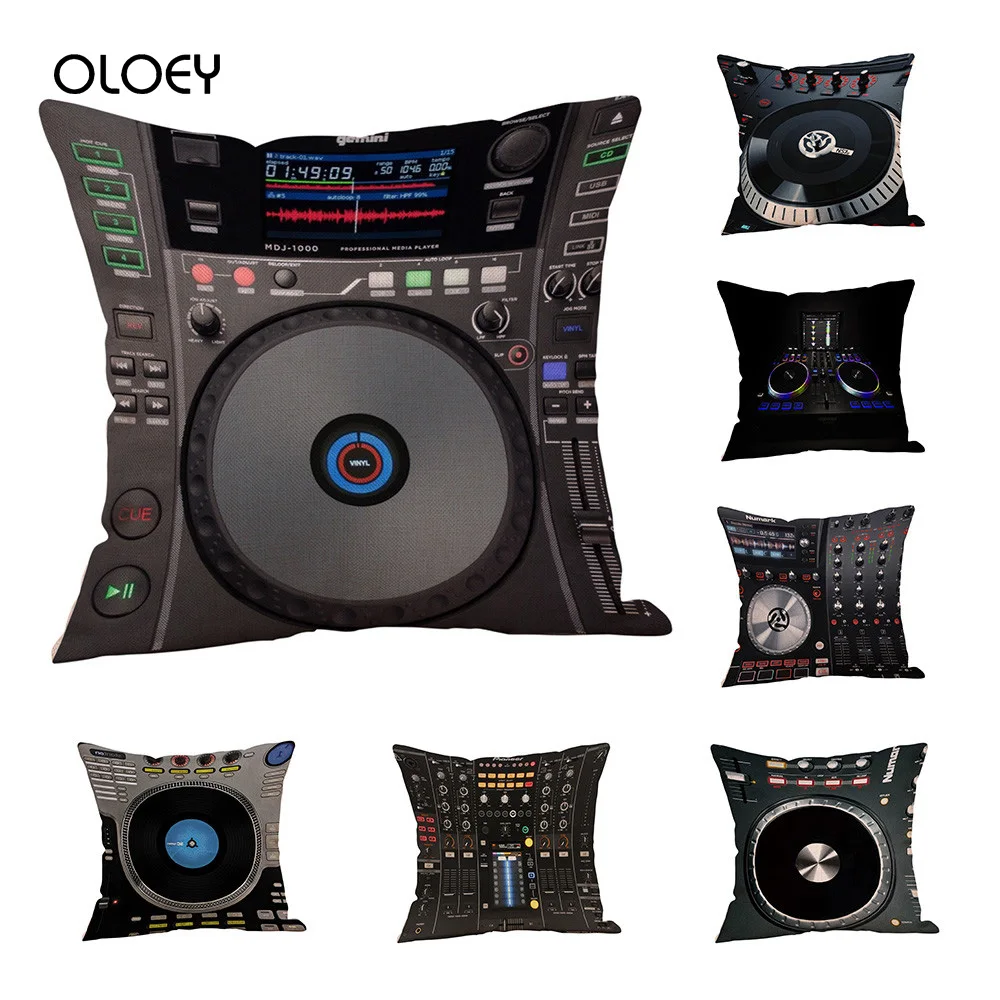 Unique DJ MUSIC Polyester Cushion Cover Home Bedroom Hotel Bed Car Seat Decorative Pillow Case Soft and Comfortable 45x45cm .. | Дом и сад