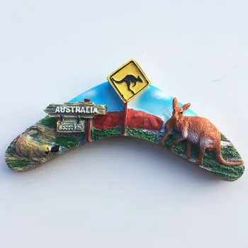

Australian Kangaroo Travel Memorial Painted Crafts Magnetic Fridge Gift For DIY Modern Home Kitchen Decoration
