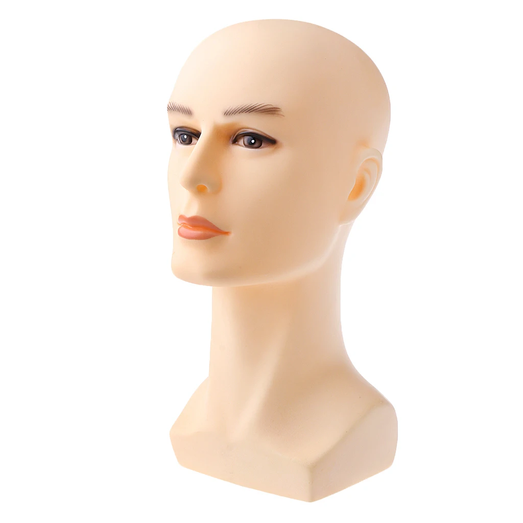 Male Mannequin Manikin Head Model Wig Hair Glasses Display Stand Holder