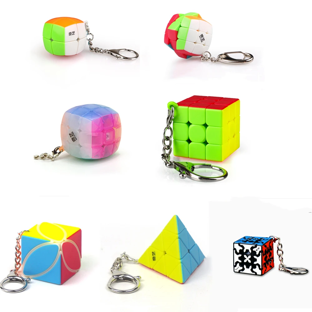 Jiehui Zcube Mini Pyraminx Porte-clés Magic Pyraminx Puzzle Keychain 