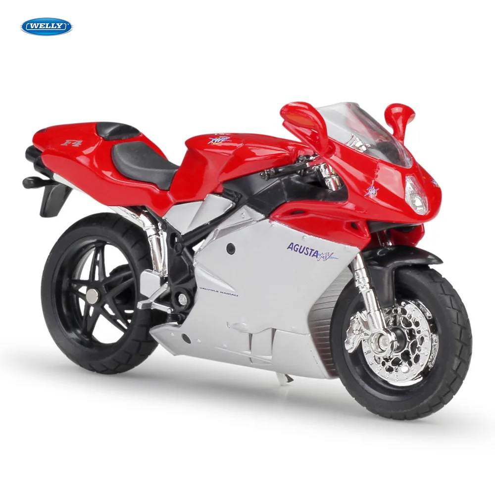 

WELLY 1:18 MV Agusta F4S Diecast Alloy Motorcycle Model Toy For Children Birthday Gift Toys Collection