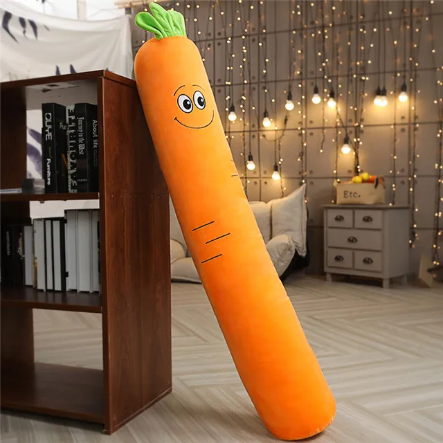 Cute Fruit Pillow Long Pillow Large Cylindrical Plush Toy Removable and Washable to Sleep with You Clamp Leg Pillow Bed Cushion