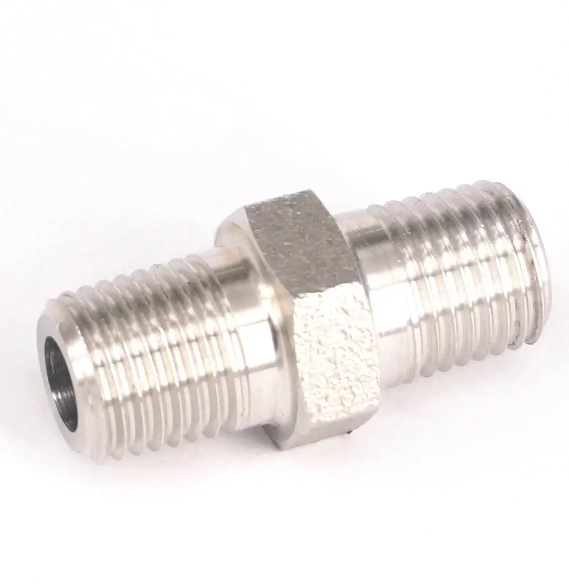 1/4"Male x 1/4" Male Threaded Pipe Fitting Stainless Steel SS304 NPT QH 