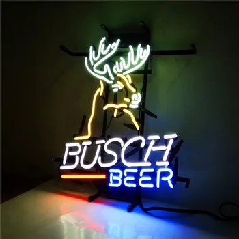 

Custom Busch beer sika deer Glass Neon Light Sign Beer Bar