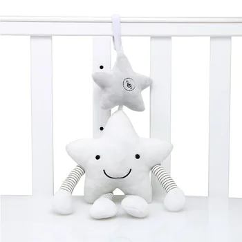 

Baby Cartoon Musical Rattles Mobile Plush Doll Toys Hanging Appease Toy Newborn Infant Stroller Lathe Crib Bed Newborn Baby Gift