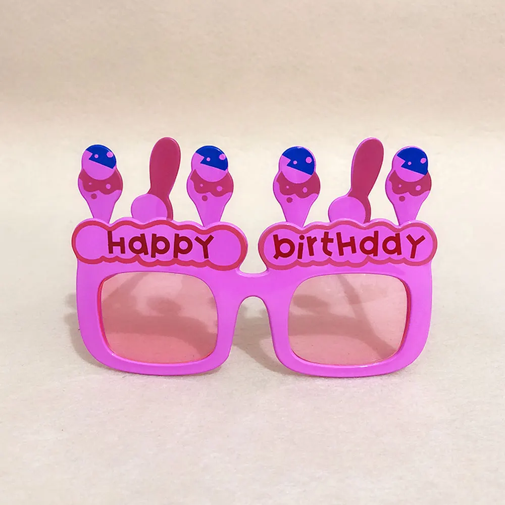 1 шт., счастливые очки на день рождения, забавные, новинка, очки, свеча, солнцезащитные очки, вечерние, вечерние, принадлежности, подарок на день рождения для детей - Цвет: Pink Rabbit