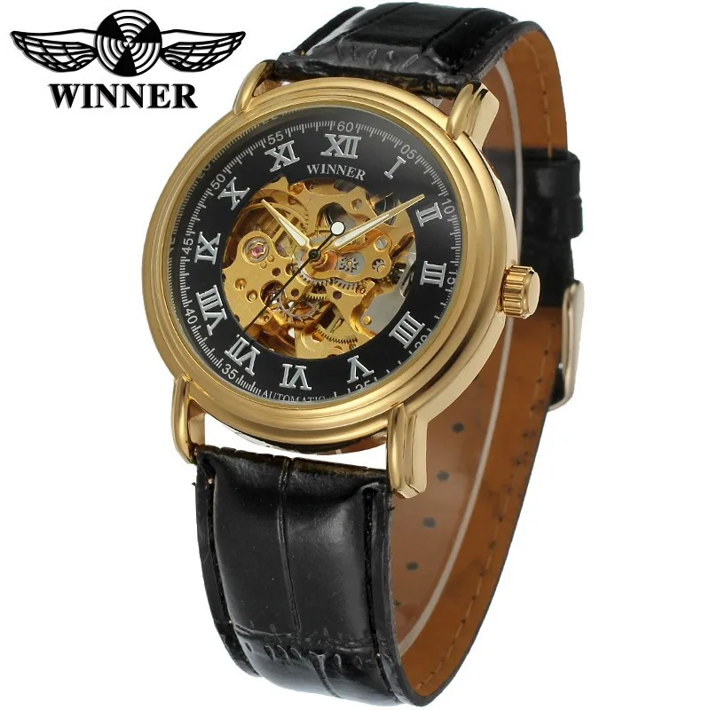 

Watch Winner Men Fashion Casual Switzerland Hollow out Genuine Product Fully Automatic Analog Watch
