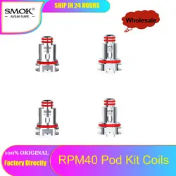 5 шт./лот Smok RPM40 сетка в рулонах 0.4ohm тройной 0.6ohm SC 1.0ohm кварц 1.2ohm замена катушки ядро для SMOK RPM40 Pod Mod Kit Vape