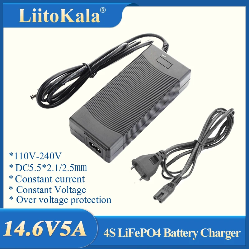 Зарядное устройство LiitoKala 4S 5А 12–14 4 В для зарядки аккумуляторов LiFePO4 вход 100–240 В