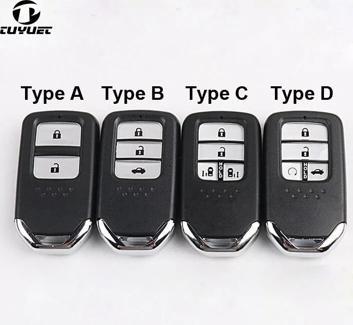 Smart Remote Key Shell for Honda crv crider Odyssey New accord Car Key Blanks with Smart Emergency Key Blade