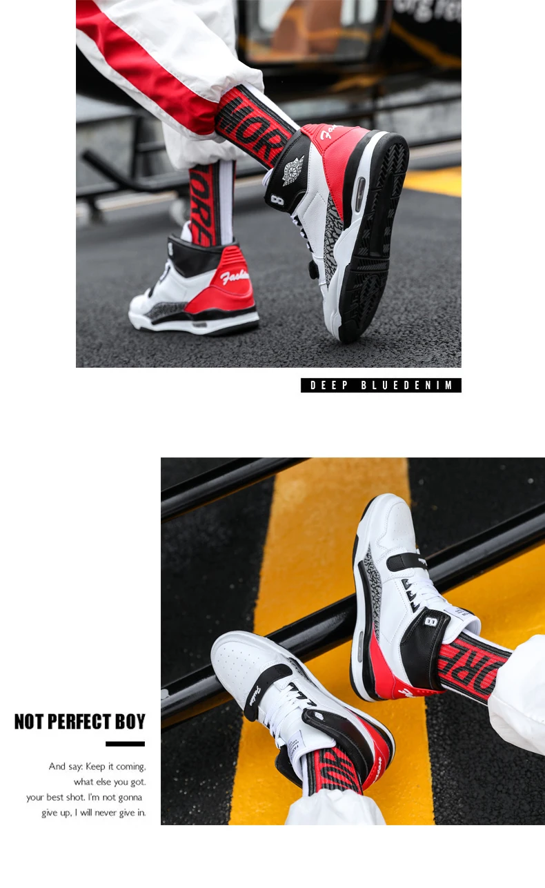 Новые Брендовые мужские баскетбольные кроссовки с воздушной подушкой, противоударные баскетбольные кроссовки, долговечная спортивная обувь для улицы, высокие кроссовки Jordan