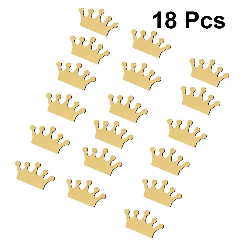 18pcs 3D Princess Crown Shape Design Wall Stickers Decals Creative Mirror Sticker for Bedroom Nursery Room (Golden) | Дом и сад