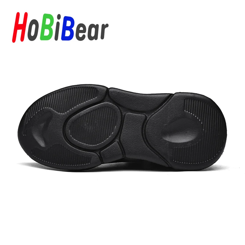 HOBIBEAR/Молодежная повседневная обувь для мальчиков детские носки с высоким берцем для девочек спортивная обувь модная белая обувь для детей, обувь без шнуровки для больших девочек
