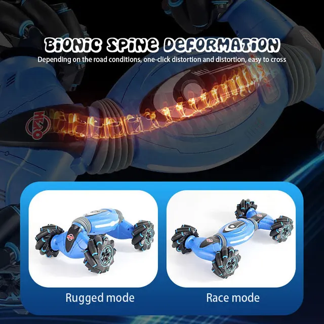 ZWN C1/ C1 MINI 4WD RC CAR Radio Gesture Induction 2.4G Toy Light Music Drift Dancing Twist Stunt Remote Control Car for Kids 3
