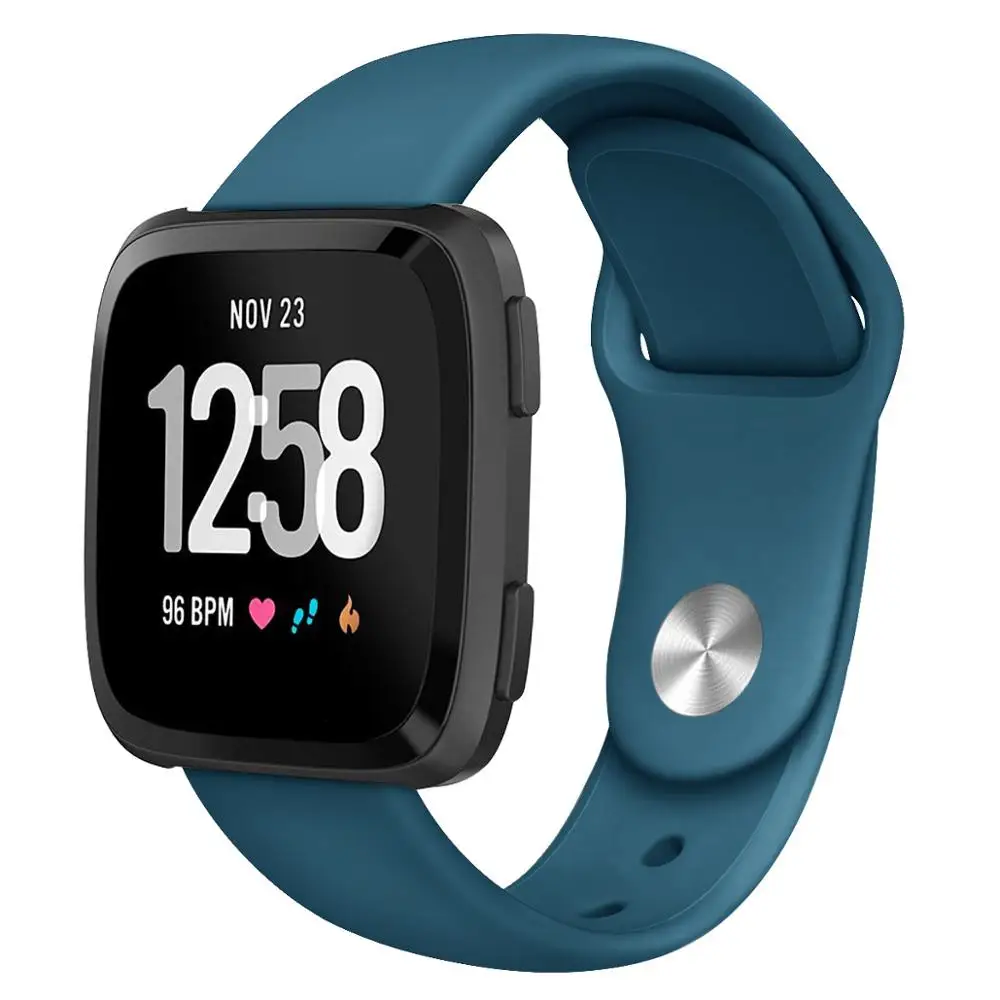 Высококачественный силиконовый безопасный регулируемый ремешок для Fitbit Versa2 Versa Lite, ремешок-браслет, ремешок для часов - Цвет ремешка: Rock blue