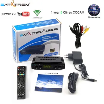 

SATXTREM X800S HD satellite tv receiver Full 1080P with USB WiFi antenna DVB-S2 Support EPG CCcam powervu PVR Ready BISS Key