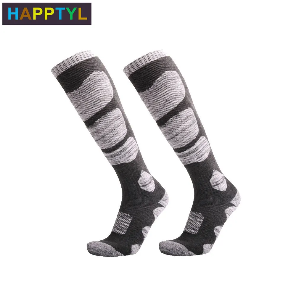 HAPPTYL 1Pair Thicken Ski Socks for Skiing, Snowboarding, Cold Weather, Winter Performance Socks