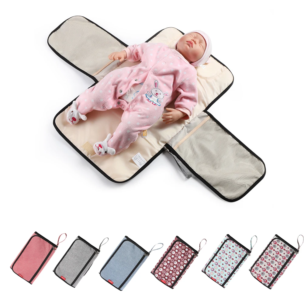 Nouveau tapis à langer pour bébé Portable | Imperméable, pliable, tapis d'urine multifonction, couches pour bébé, tapis de Table à langer