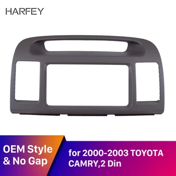 

Harfey Double Din Car Radio Panel Audio Plate Kit for 2000-2003 TOYOTA CAMRY DVD Player Fascia Frame in Dash Trim Kit Cover Trim