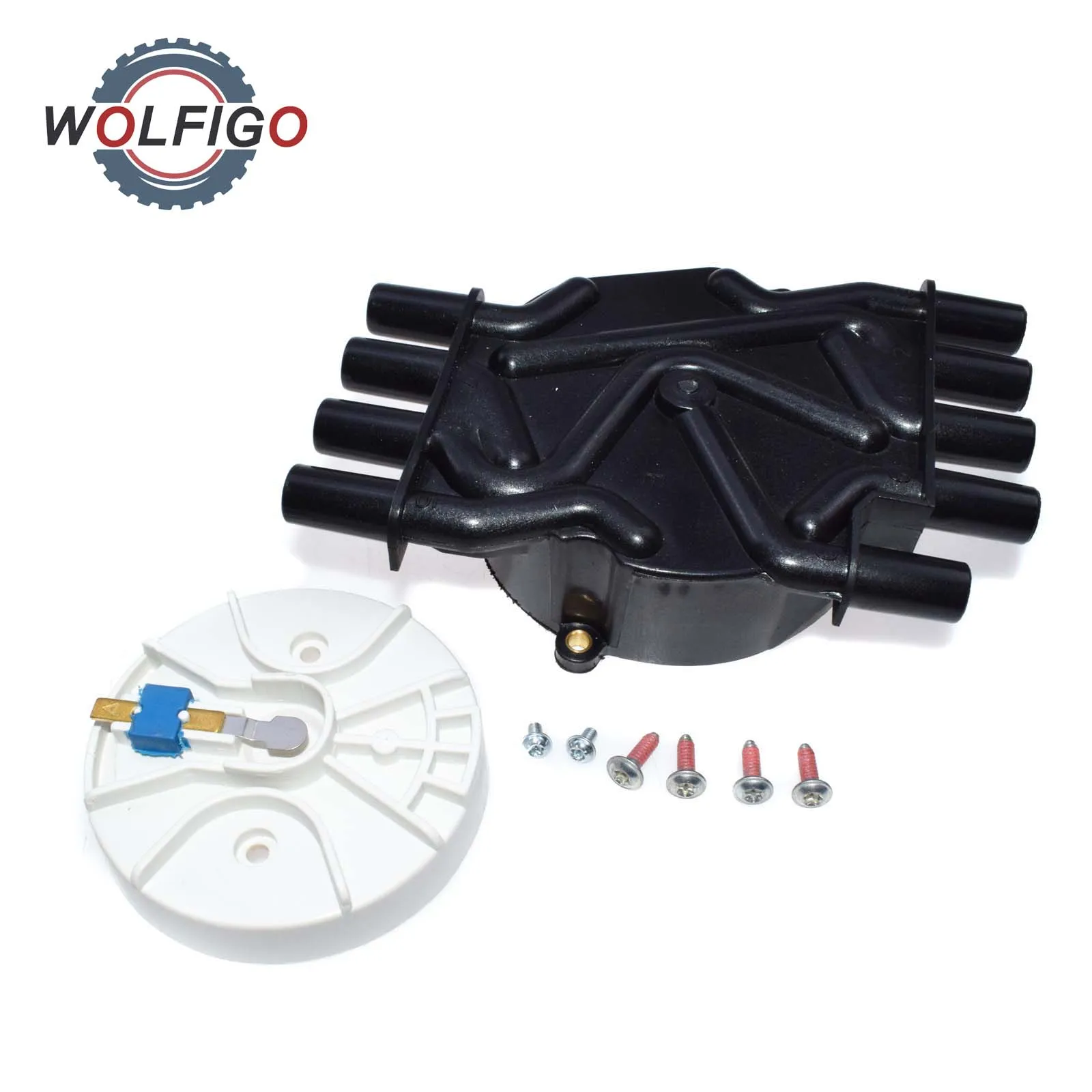 WOLFIGO New Distributor Cap & Rotor Kit 10452459 For 1996-2002 Chevrolet 5.0L 5.7L V8 GMC Cadillac Escalade Vortec K3500 C2500