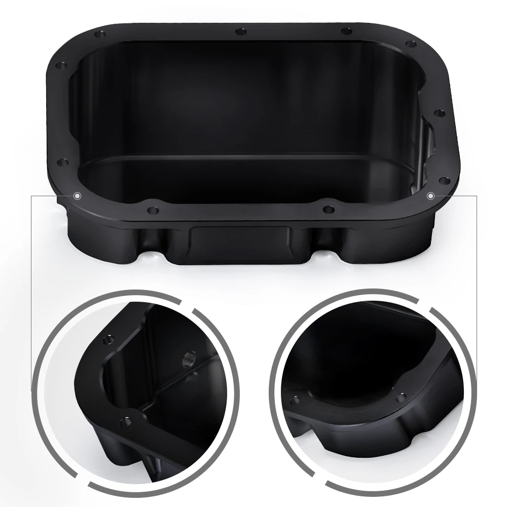 CNC Aluminum Engine Oil Pan For 09-on Nissan R35 GT-R VR38 CBA DBA LHD&RHD Deep Wet Sump Oil pickup extension 1.5+ Capacity