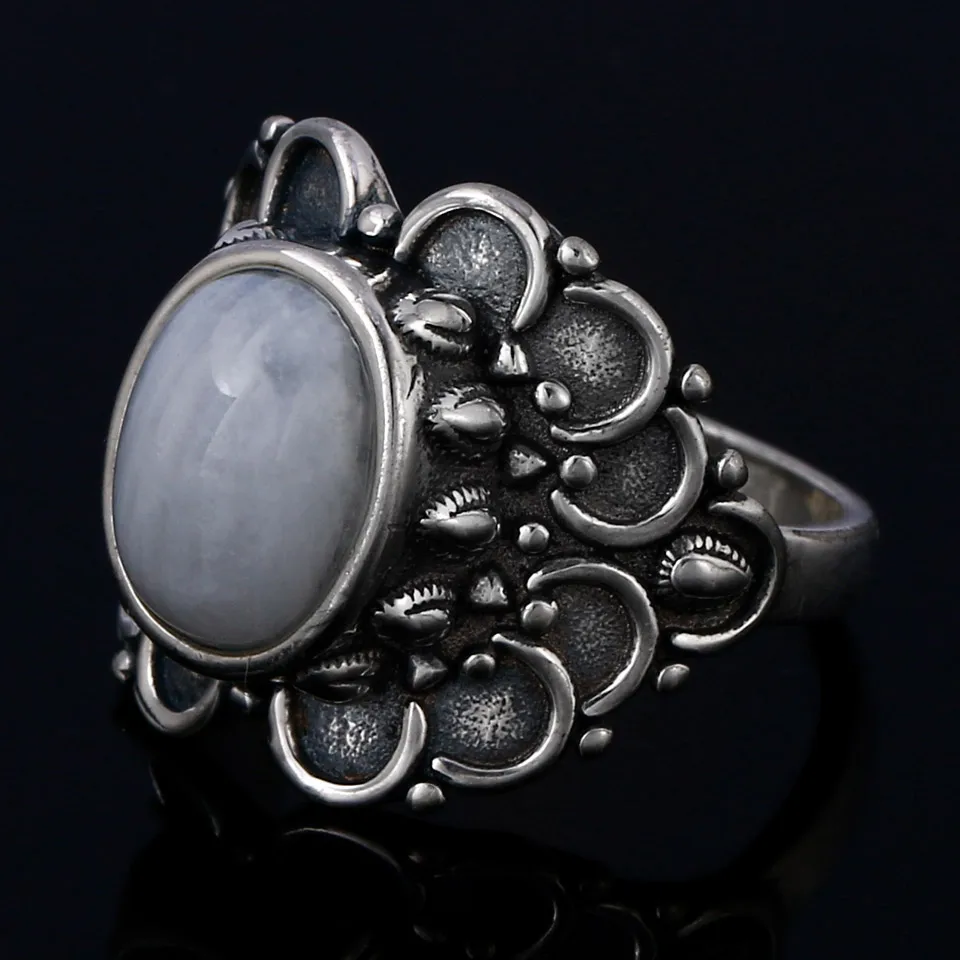 Овальный Мистический топаз, серебро 925, кольца с драгоценным камнем, натуральный лунный камень, кольца для девочек, Свадебные обручальные ювелирные изделия, Прямая поставка