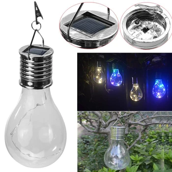 

Solar Copper Wire Hanging Lights Lamp Bulb Warm White Sun Board Supply