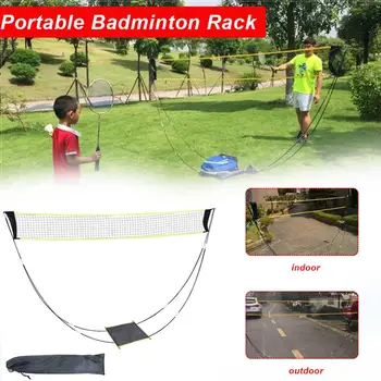 

Standard Portable Folding Movable Tennis Indoor And Outdoor Badminton Net Rack Parent-Child Badminton Family Workout Fitness