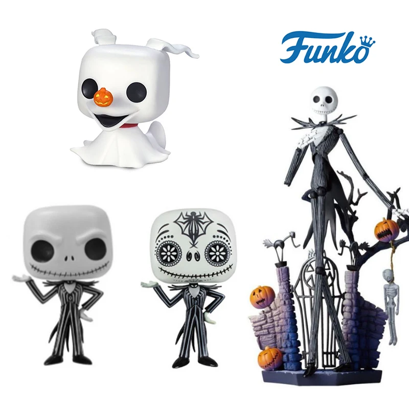 FUNKO POP Jack Skellington Кошмар перед Рождеством ноль Фигурки Коллекция модель игрушки брелок для Хэллоуина подарок