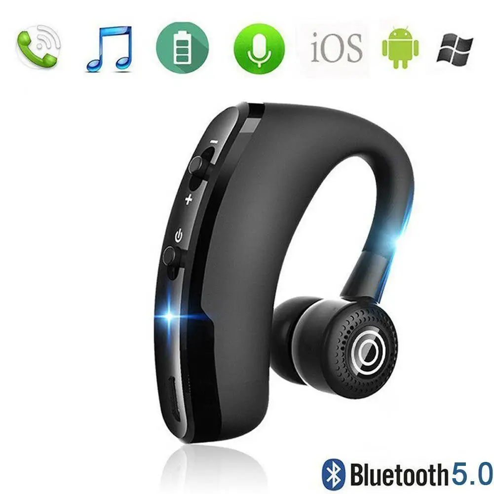 V9 Bluetooth Headphones earphones Handsfree Business With Mic Wireless Headset For Drive Noise Reduction | Электроника