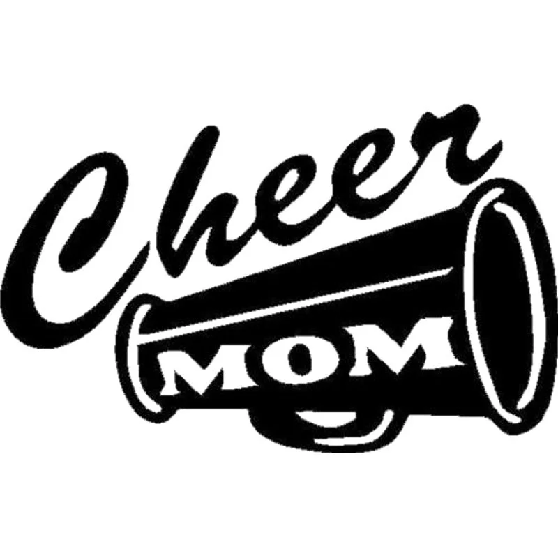 15,2 см* 9,7 см надпись Cheer MOM виниловая наклейка стикеры помпоны болельщиков черлидер Футбол окно Стайлинг наклейка аксессуары черный, серебристый