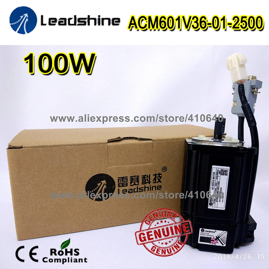 Подлинный! Бесщеточный серводвигатель переменного тока Leadshine ACM601V36 100 Вт линейный