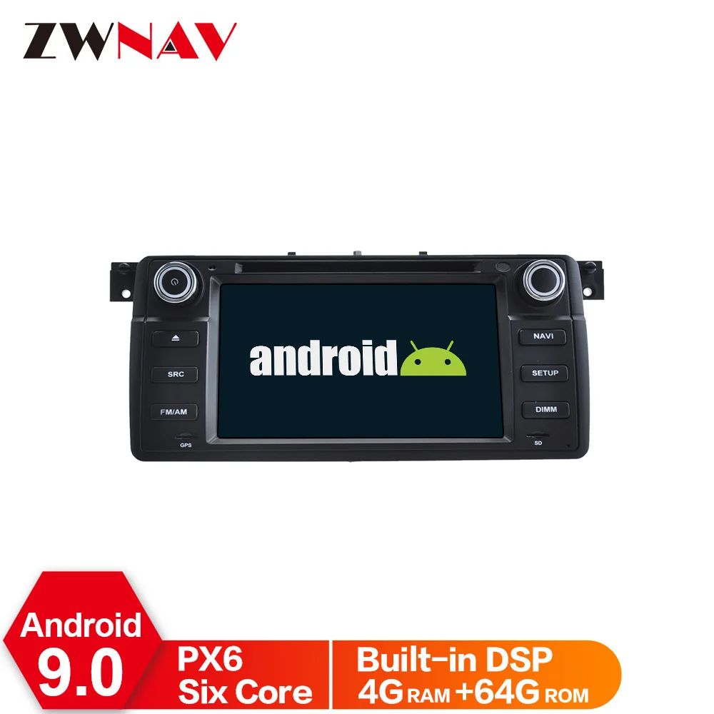 

Android 9 IPS PX6 HD Screen DSP For BMW E46 M3 1998-2005 Car DVD Player GPS Multimedia Radio Audio Stereo Navigation