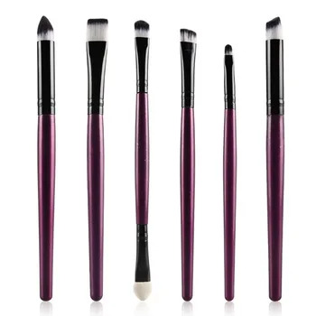 

MAANGE 6pcs Eye Makeup Brush Set Makeup Tools Corrugated silk nylon wool eyebrow brush plastic handle makeup brushes set beauty