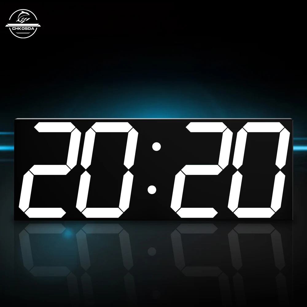 

LED Digital Wall Clock Wake Up Light Large Wall Clock Electronic Stopwatch Timer Weather Station New Year Decoration Watch Mural