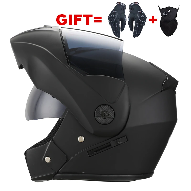 2 gifts Professional Motorcycle Flip Up Helmet for adults Modular Dual Lens man women Casco Capacete motocross Moto | Автомобили и
