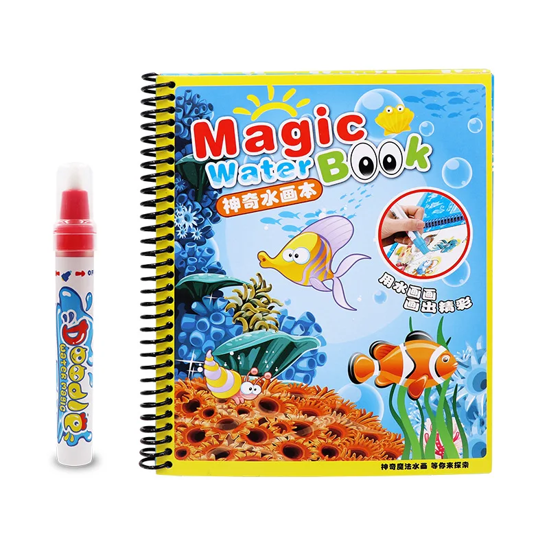 

Reusable Children Magic Album of Painting Sketch Book Scene Copy Painting Book