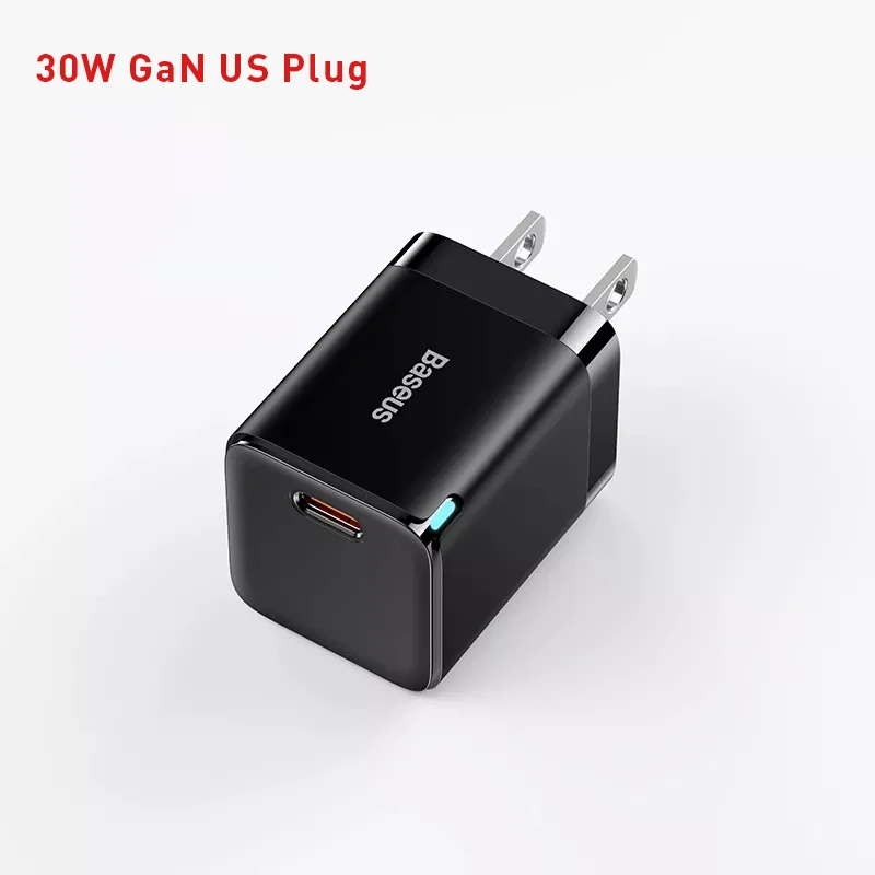 airpods usb c Baseus GaN3 Phone Charger PD 30W Quick Charge USB C Charger Support PD3.0 QC3.0 Fast Charging For iPhone 13 12 X Pro Max Tablets 65 watt charger mobile Chargers