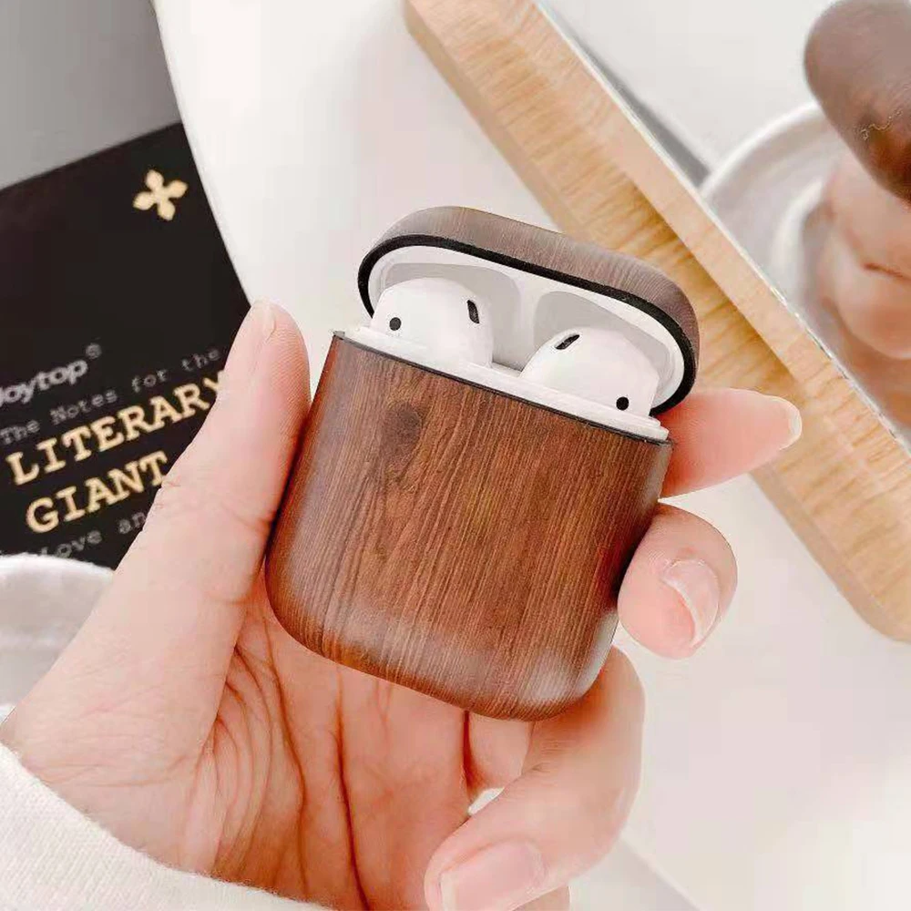 Новинка чехол для наушников под дерево AirPods 1 2 Air pods беспроводной телефона Apple |