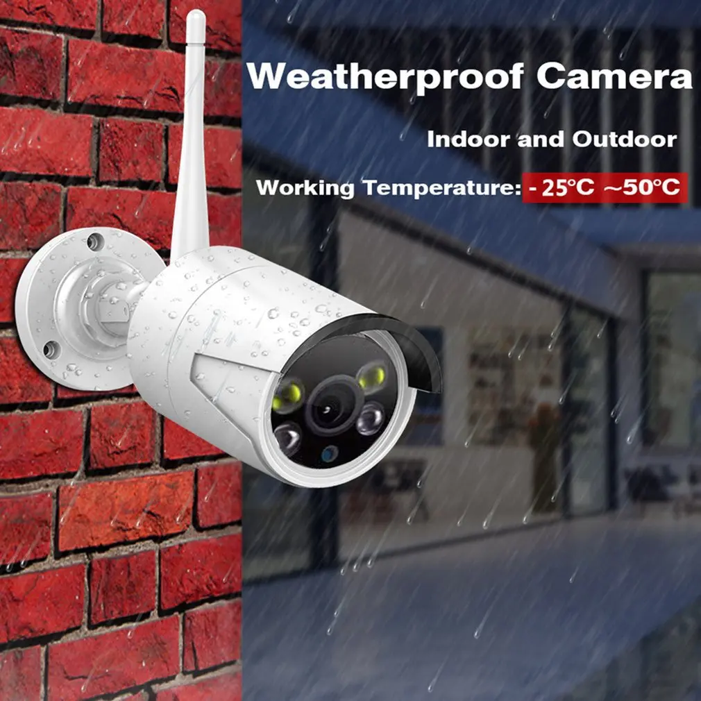 Новая беспроводная система видеонаблюдения 720P 1080P 2MP NVR IP IR-CUT уличная камера видеонаблюдения IP система безопасности комплект видеонаблюдения