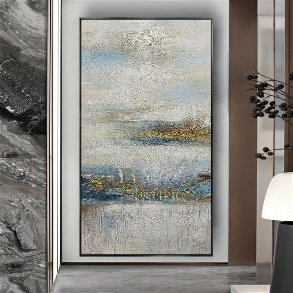 

Best Selling Hand-Painted Oil Paintings Seascape Landscape Modern Abstract Canvas Painting Blue Wall Art Corridor Home Decor