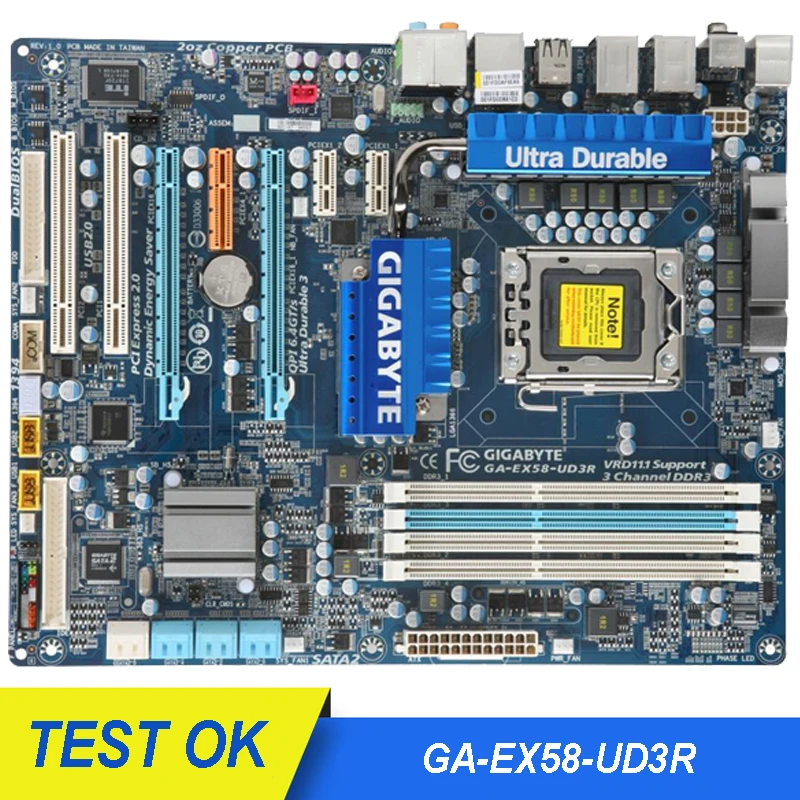 Original Desktop Motherboard For GIGABYTE GA-EX58-UD3R LGA 1366 DDR3 EX58-UD3R X58 24GB Used Motherboards | Компьютеры и офис