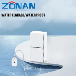 Zonan 433MHZ Wireless Water Leakage Sensor Detector Wiring Smart Home Waterproof Water Leak Burglar Alarm System